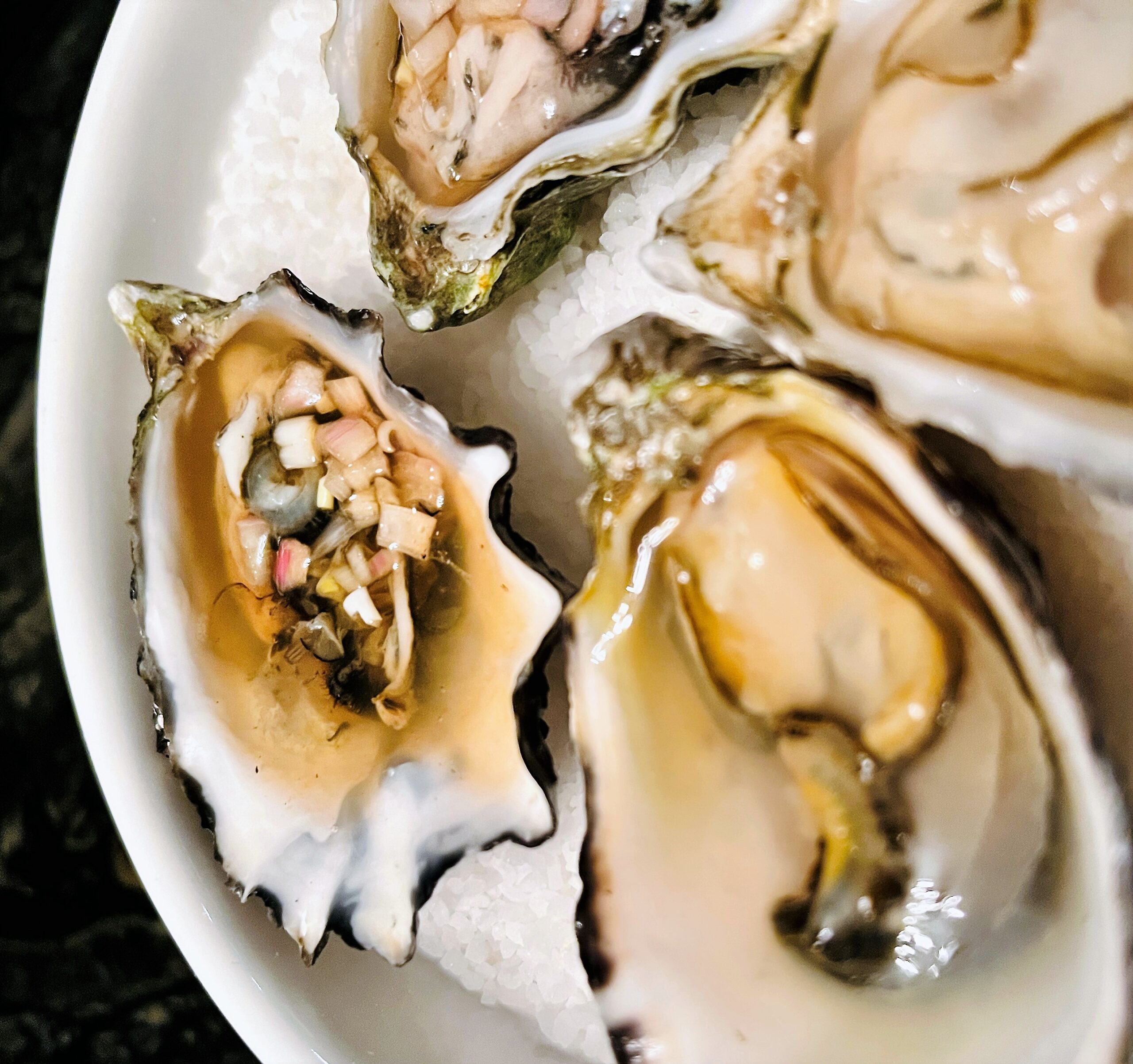 fresh raw oysters & white wine pairing