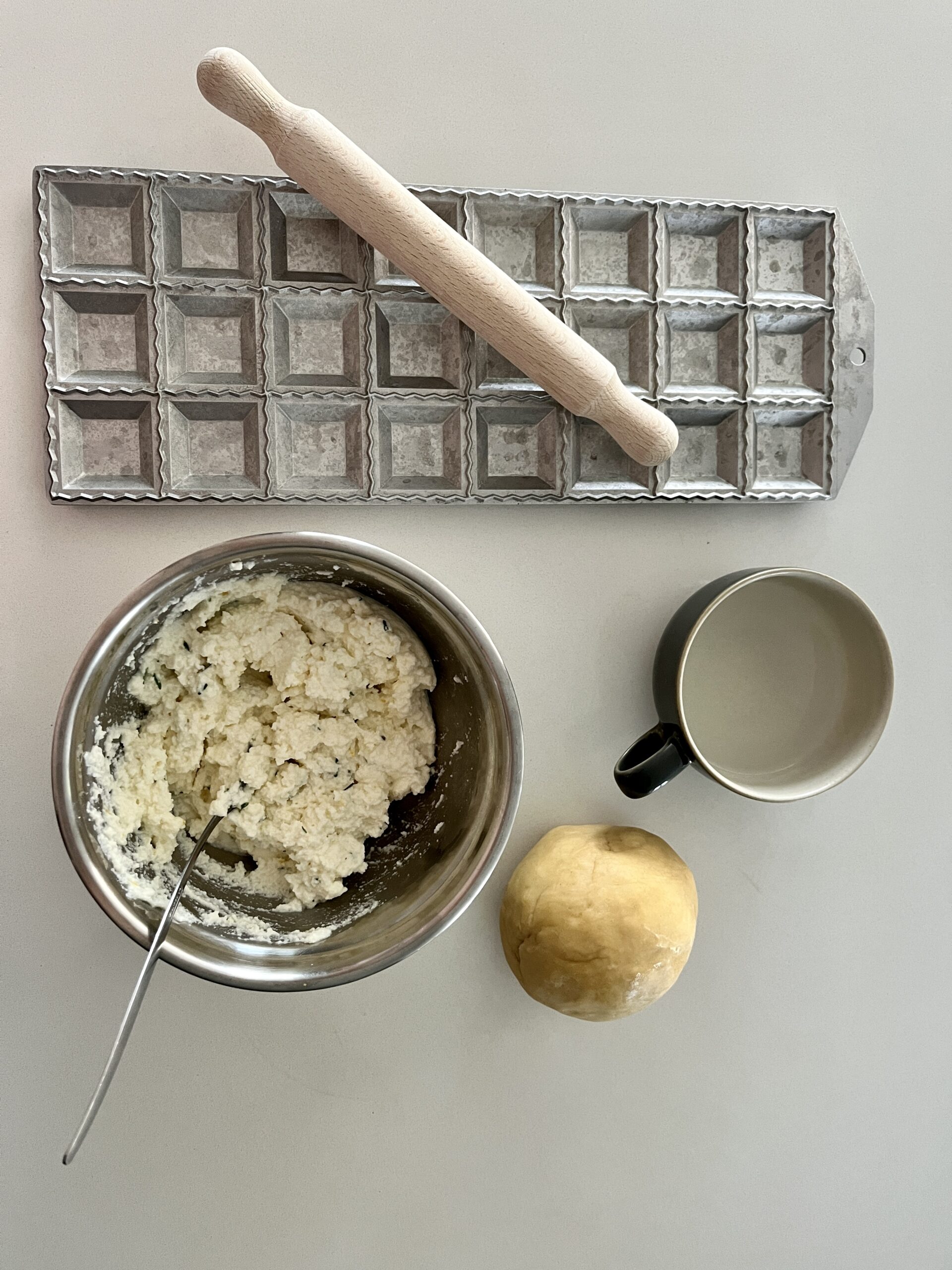 ravioli maker we use to make ricotta ravioli 