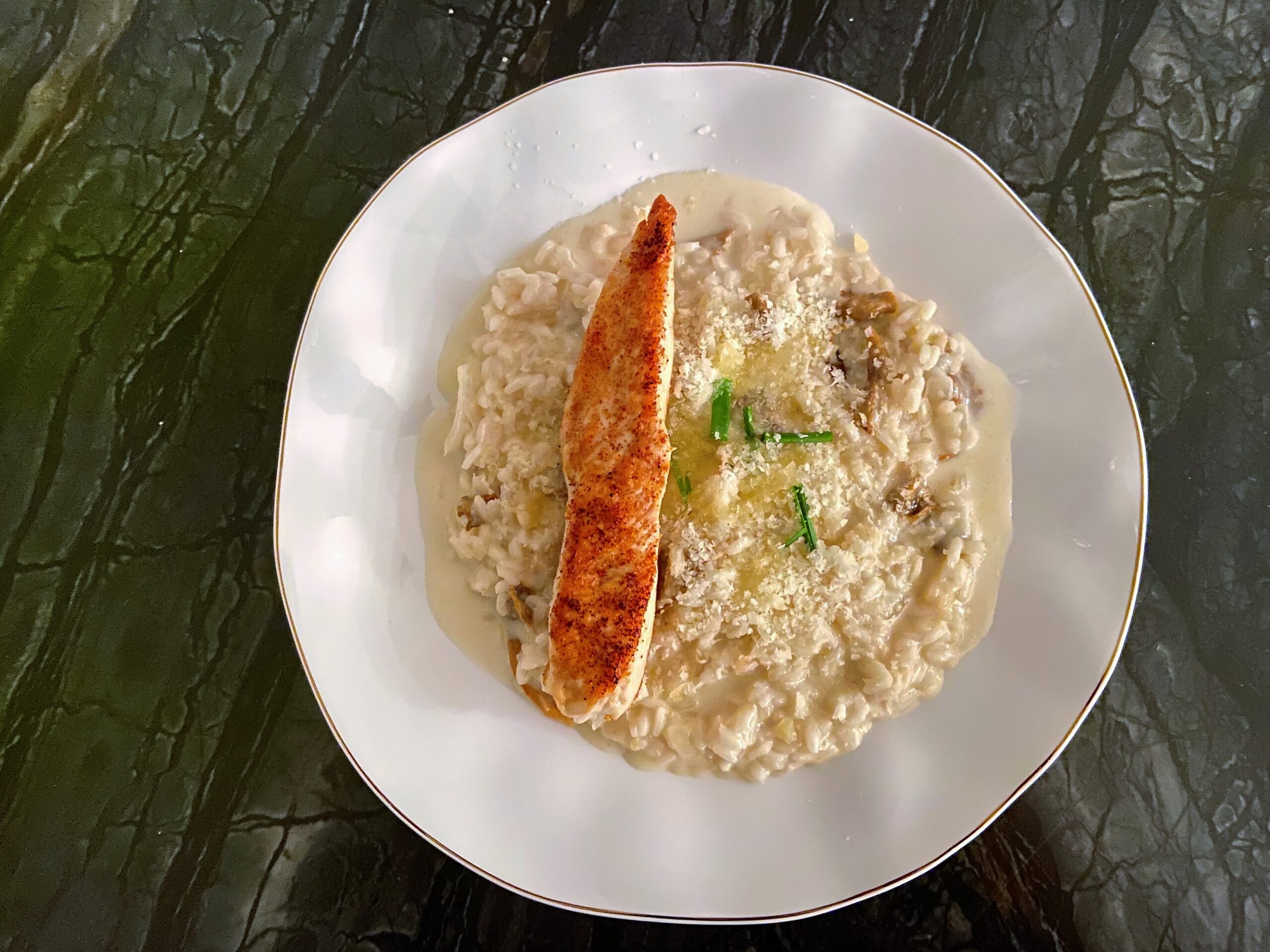 serve chanterelle mushrooms risotto on its own or with your favorite protein