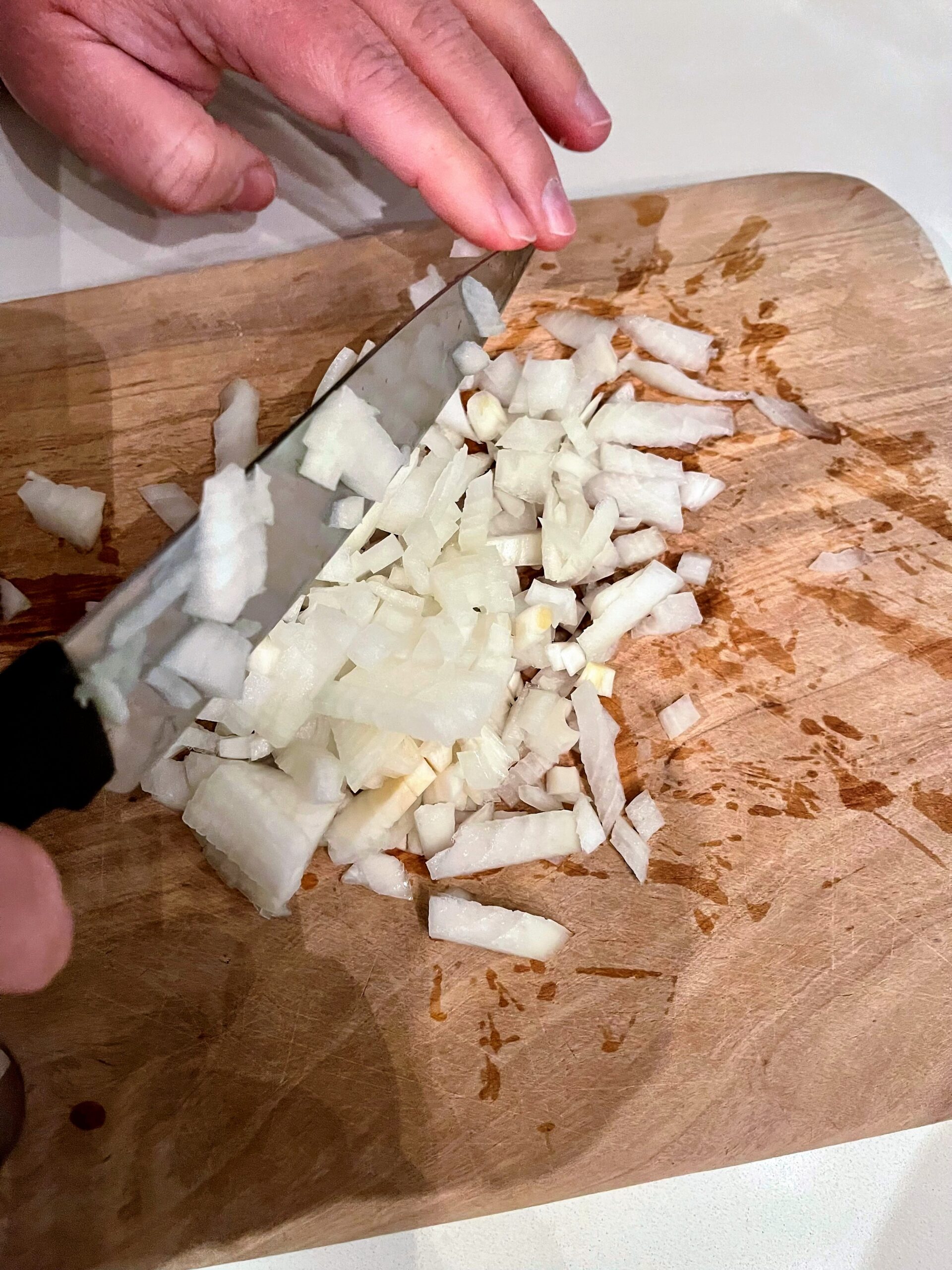 chop the onions